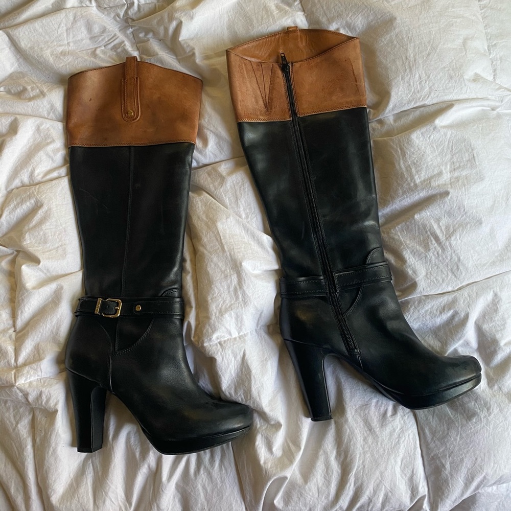 GIANNI BINI TALL LEATHER BOOTS